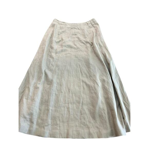 Classiques For Nordstrom Women's Cream A-Line Midi Skirt Size 14 - Picture 2 of 6